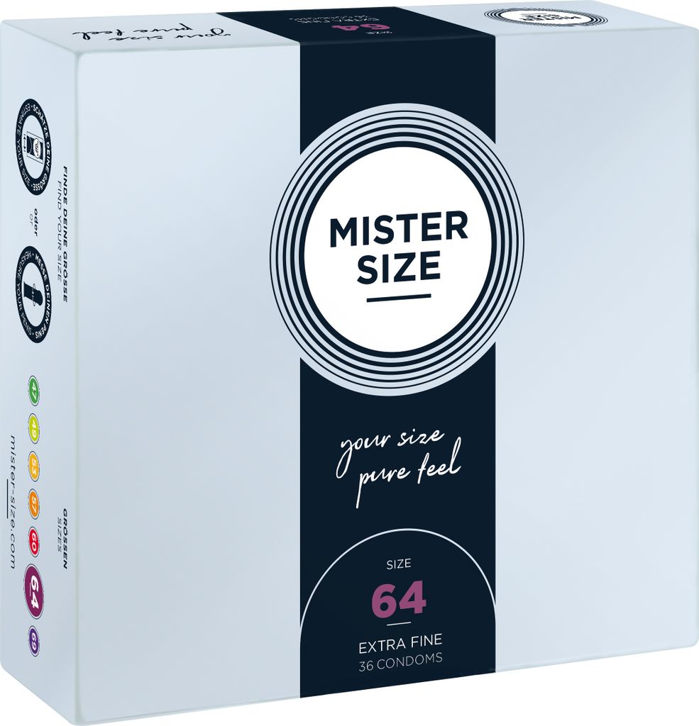 36er Mister Size Kondome 64mm - Gefühlsecht & Extra Feucht