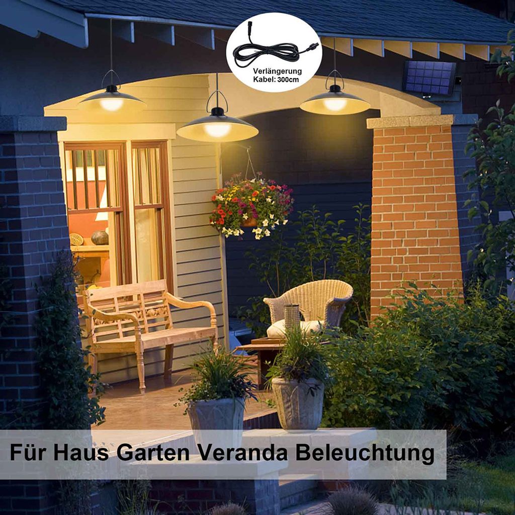 Außen Solarlampe Solarleuchte Pendelleuchte mit Produktbild 9