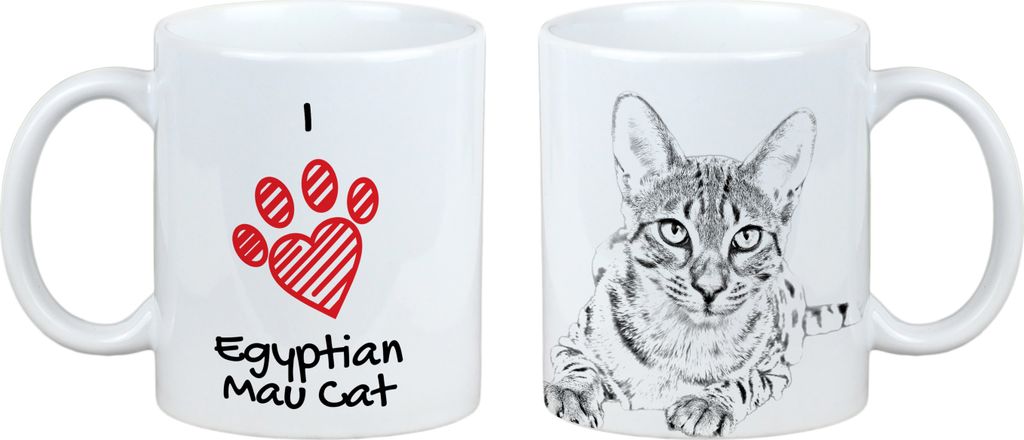 Ägyptische Mau Katze - Tasse mit Katze, entzückende Tasse mit Grafik, Geschenk mit Ihrem Foto von der Marke Art-Dog