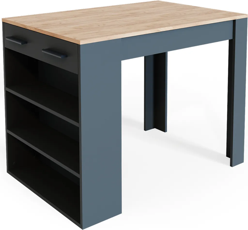 Vicco Repose Table à Manger Anthracite et Chêne Doré 100x67cm Model 34653