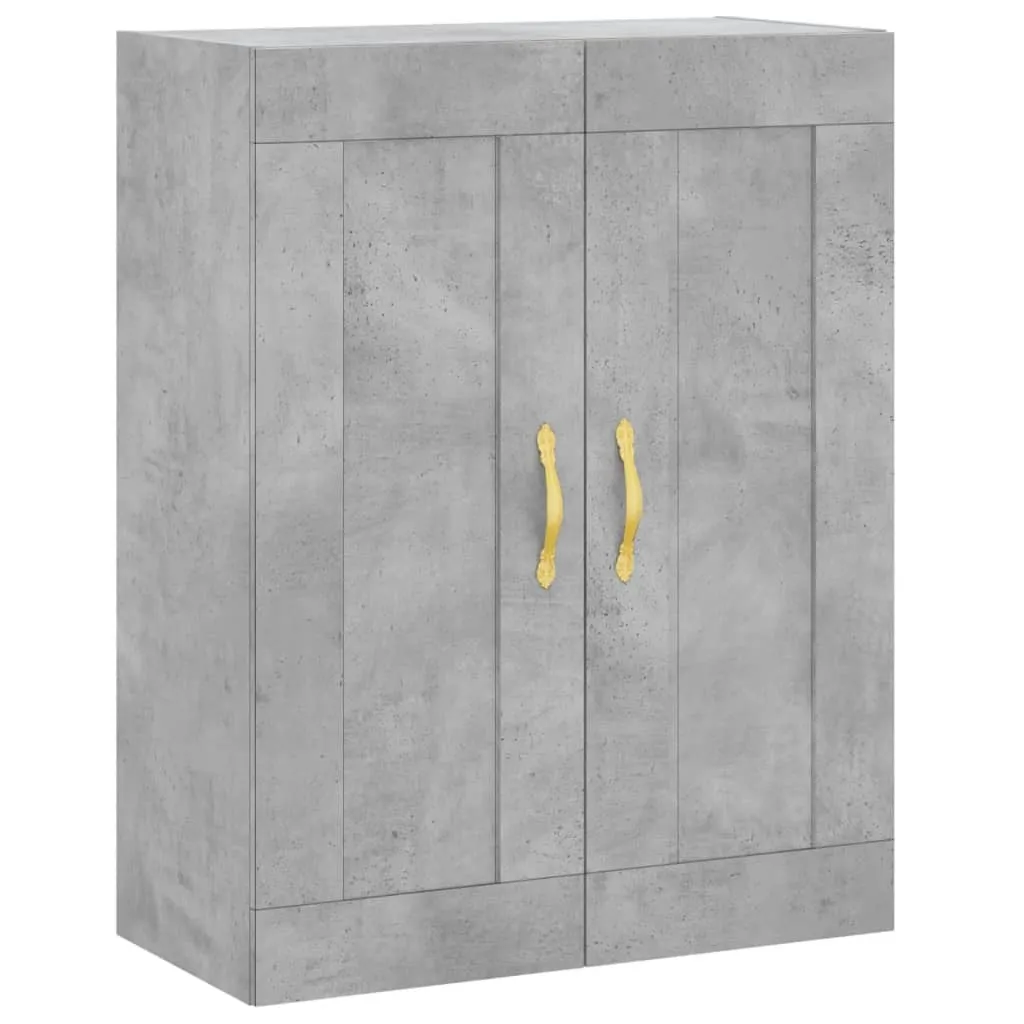 Armadio a Muro Grigio Cemento 69,5x34x90 cm | Mobile Moderno Salvaspazio
