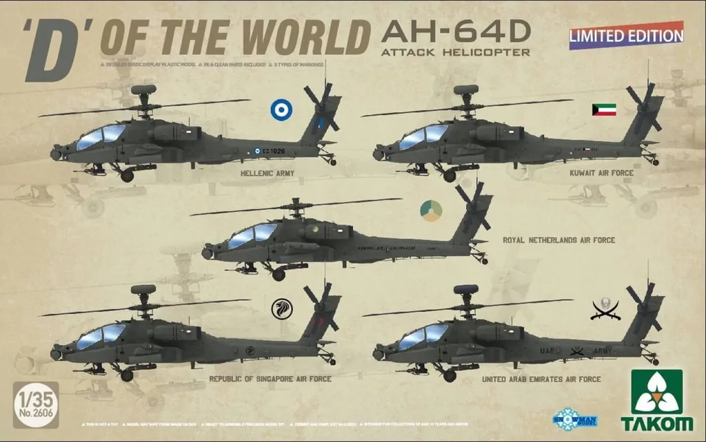 Hélicoptère AH-64D Apache Longbow Limited Edition 1:35 World AH-64D