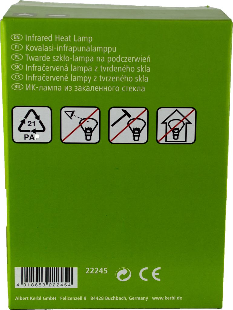 Infrarotlampe 250W Hartglas, rot Produktbild 5