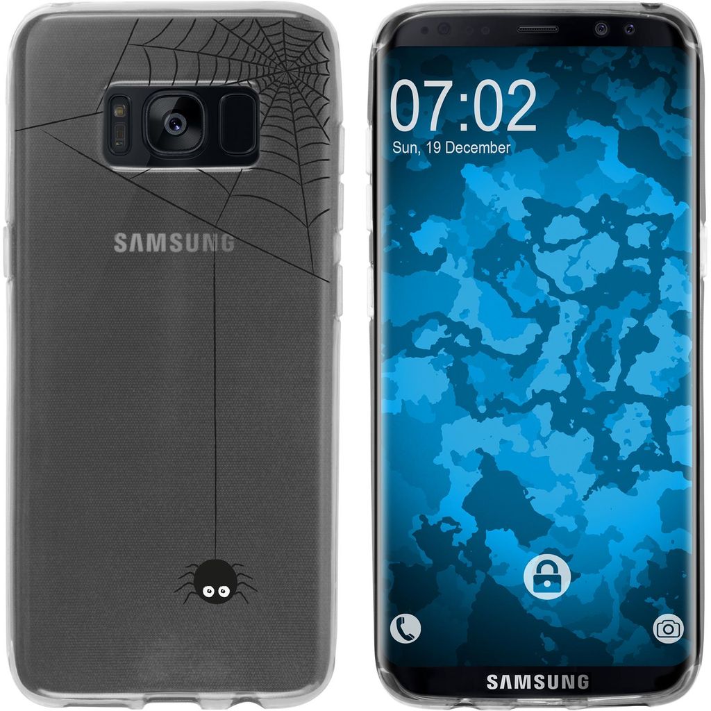 PhoneNatic Case kompatibel mit Samsung Galaxy S8 Plus Silikon-Hülle Herbst Spinne/Spider M3