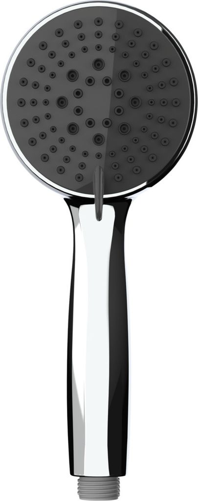 WENKO Duschkopf Basic Grau Ø 10 cm Brause-Kopf Dusche Badezimmer Wellness-Oase