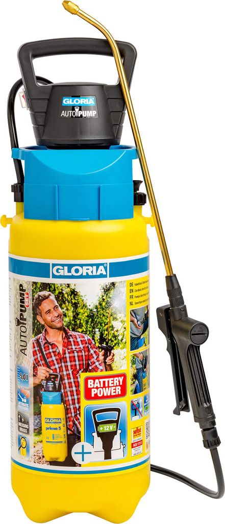 Gloria AutoPump Set - Tlakový postřikovač - žlutý/modrý Obrázek produktu 