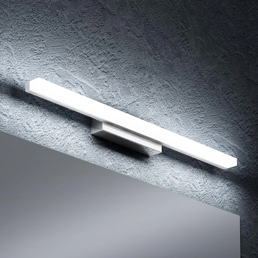 Illuminazione Parete Bagno LED 14W 60cm 6000K Doporro IP44 Cromo