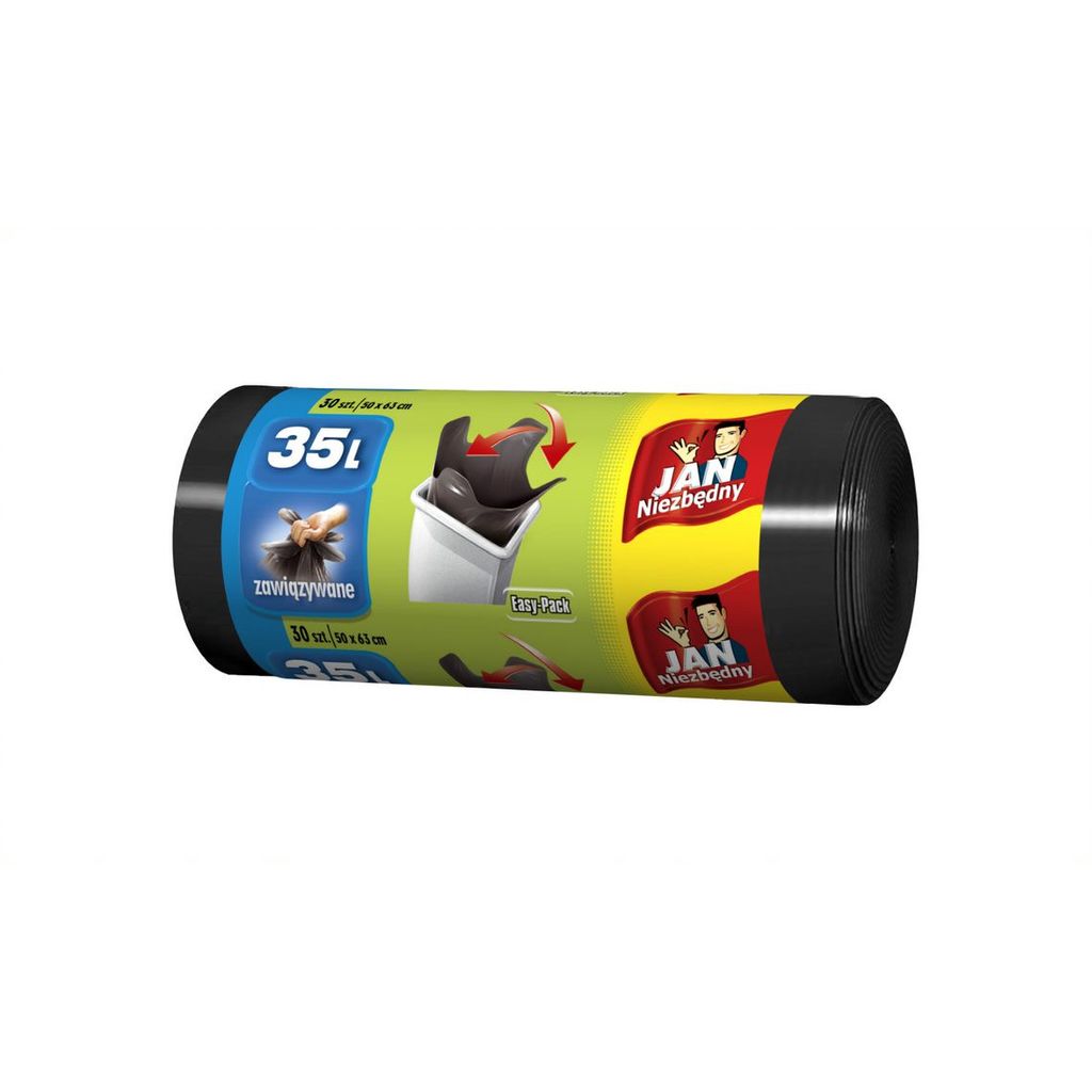 Worki na śmieci Jan Niezbędny HD Easy-Pack 35 l 30 szt czarne