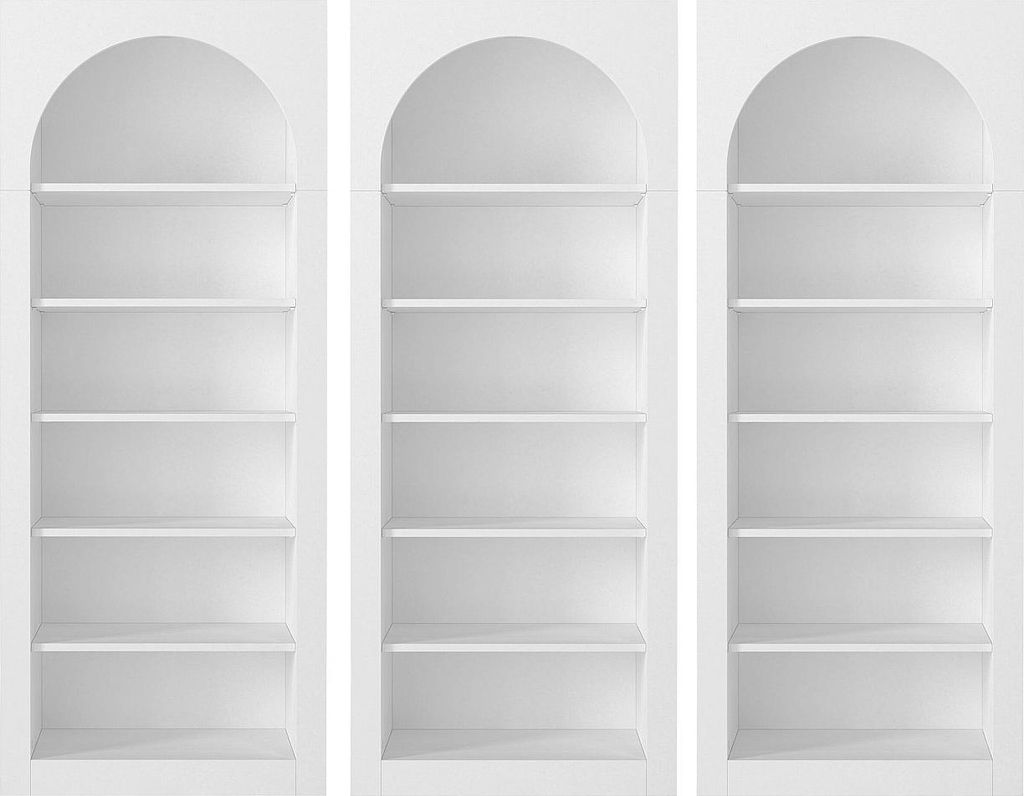 Bücherregal 3er-Set mit 6 Fächern - Weiß - CYMORA Produktbild 