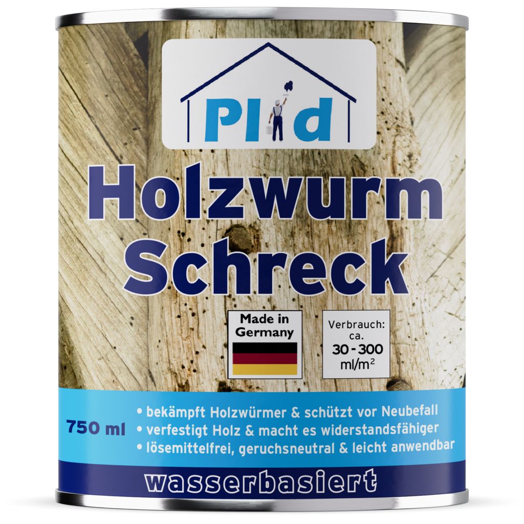 Plid Holzwurm-Schreck farblos 0,75l / Effektiver Holzschutz Produktbild 