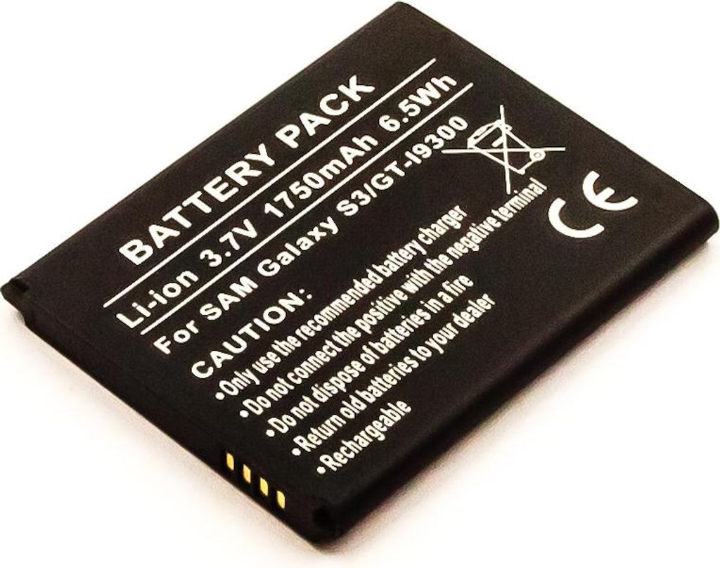Akku für Samsung Galaxy S3 / S III / I9300 / I9301 / I9305 (3,7V, 1750mAh