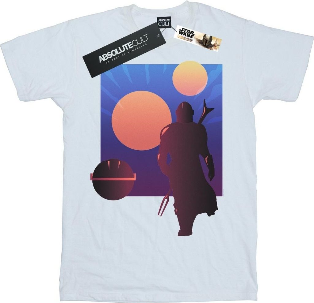 Star Wars - "The Mandalorian" T-Shirt für Herren BI47167 (3XL) (Weiß)