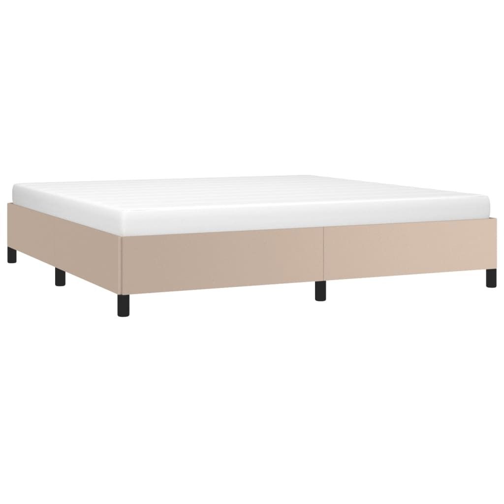 "SALE 2026"Bettgestell - Doppelbett - Cappuccino-Braun 200x200 cm Kunstleder - Polsterbett Klassische Betten DE6765222