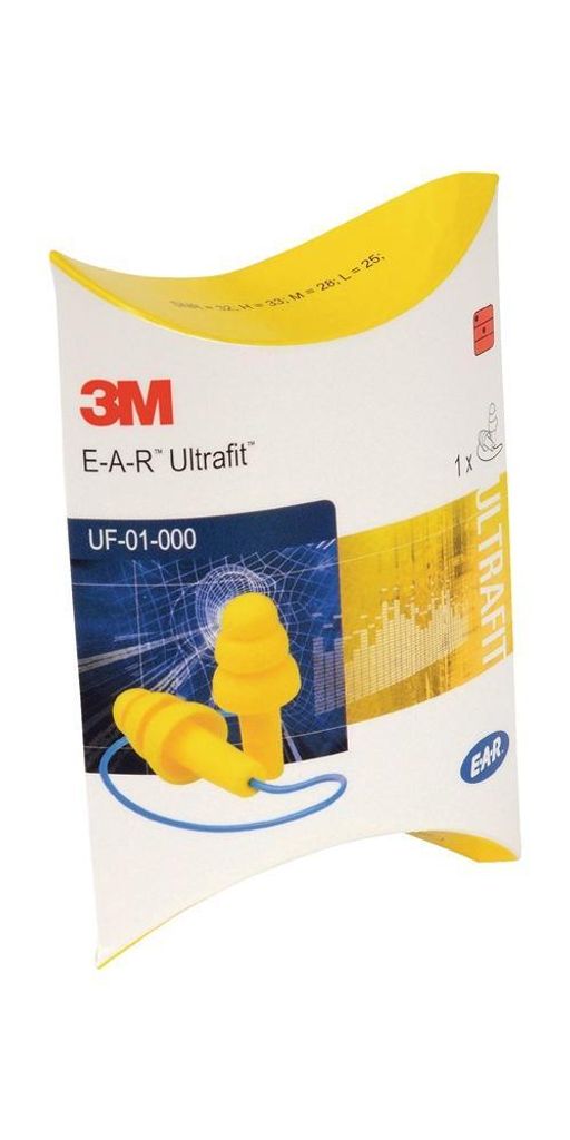 3M E-A-R ULTRAFIT, tappi per orecchie con cavo, 50 paia Immagine del prodotto 