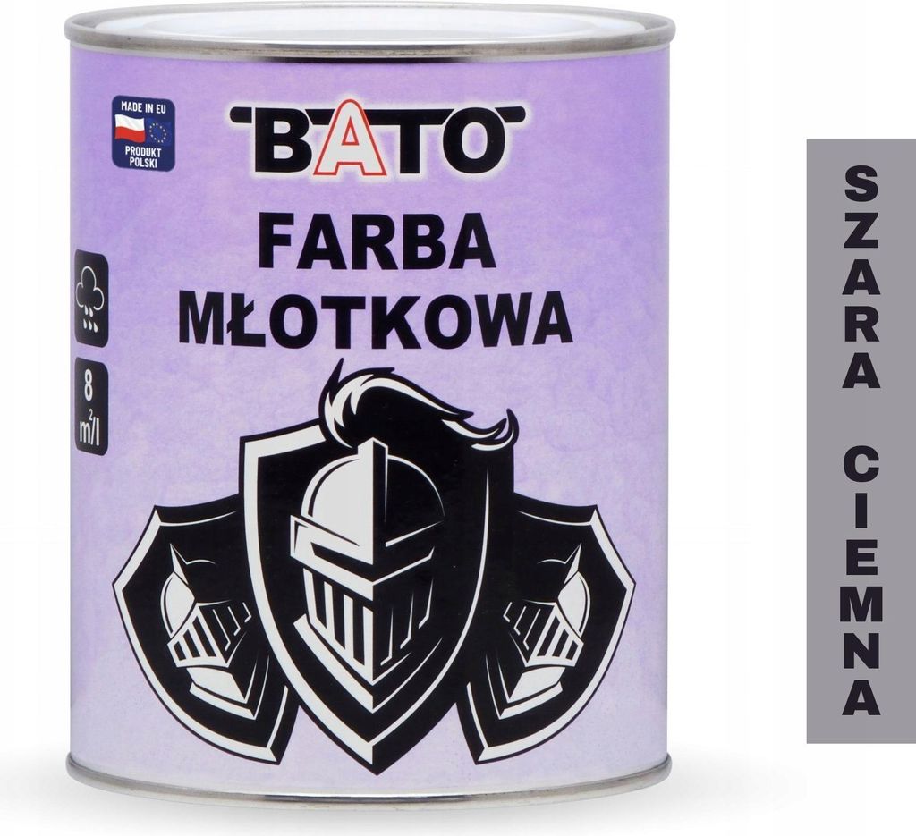 Farba Młotkowa Bato Szara Ciemna 0,8L Zdjęcie produktu 