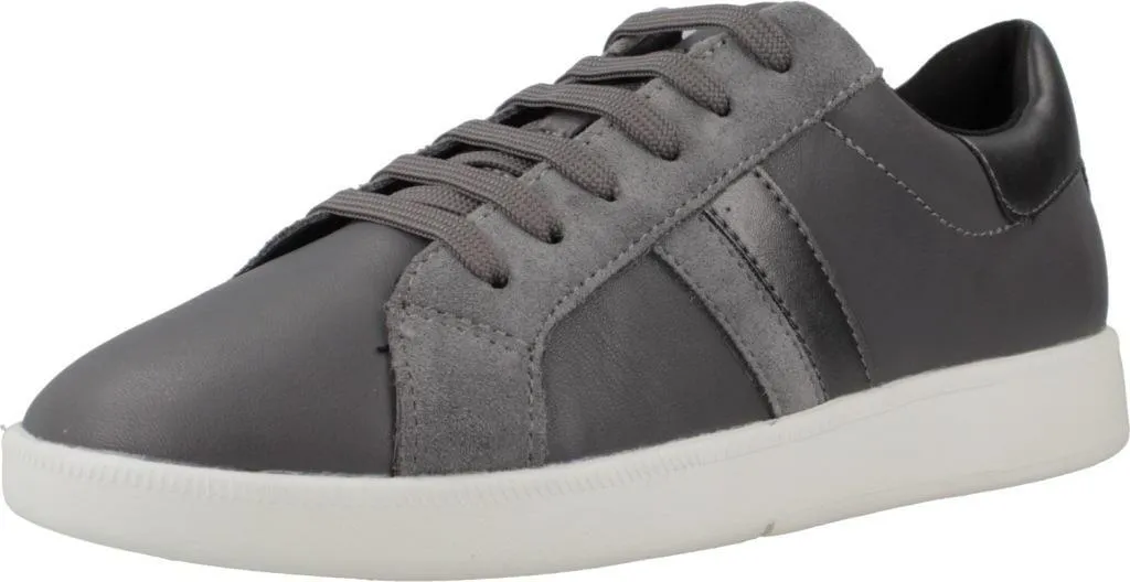 Geox D Meleda Gris - Chaussures Respirantes Femme avec Semelle Souple
