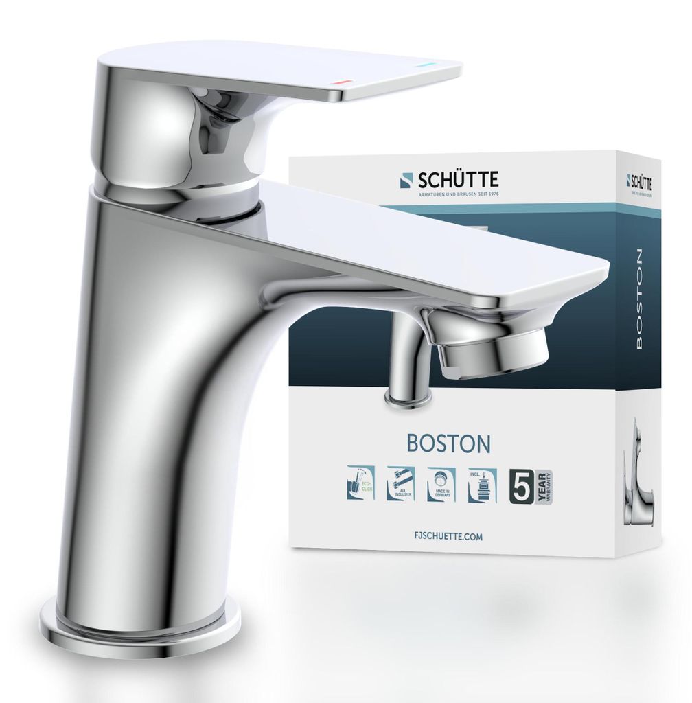 SCHÜTTE Waschtischarmatur BOSTON, Wasserhahn Bad mit Pop Up Produktbild 