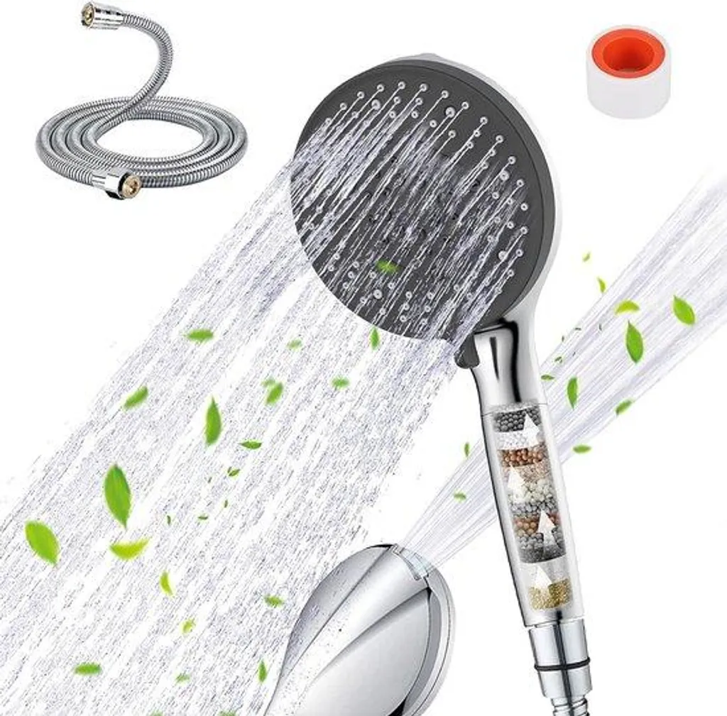 Pommeau de douche économique filtrant avec flexible universel 10 jets