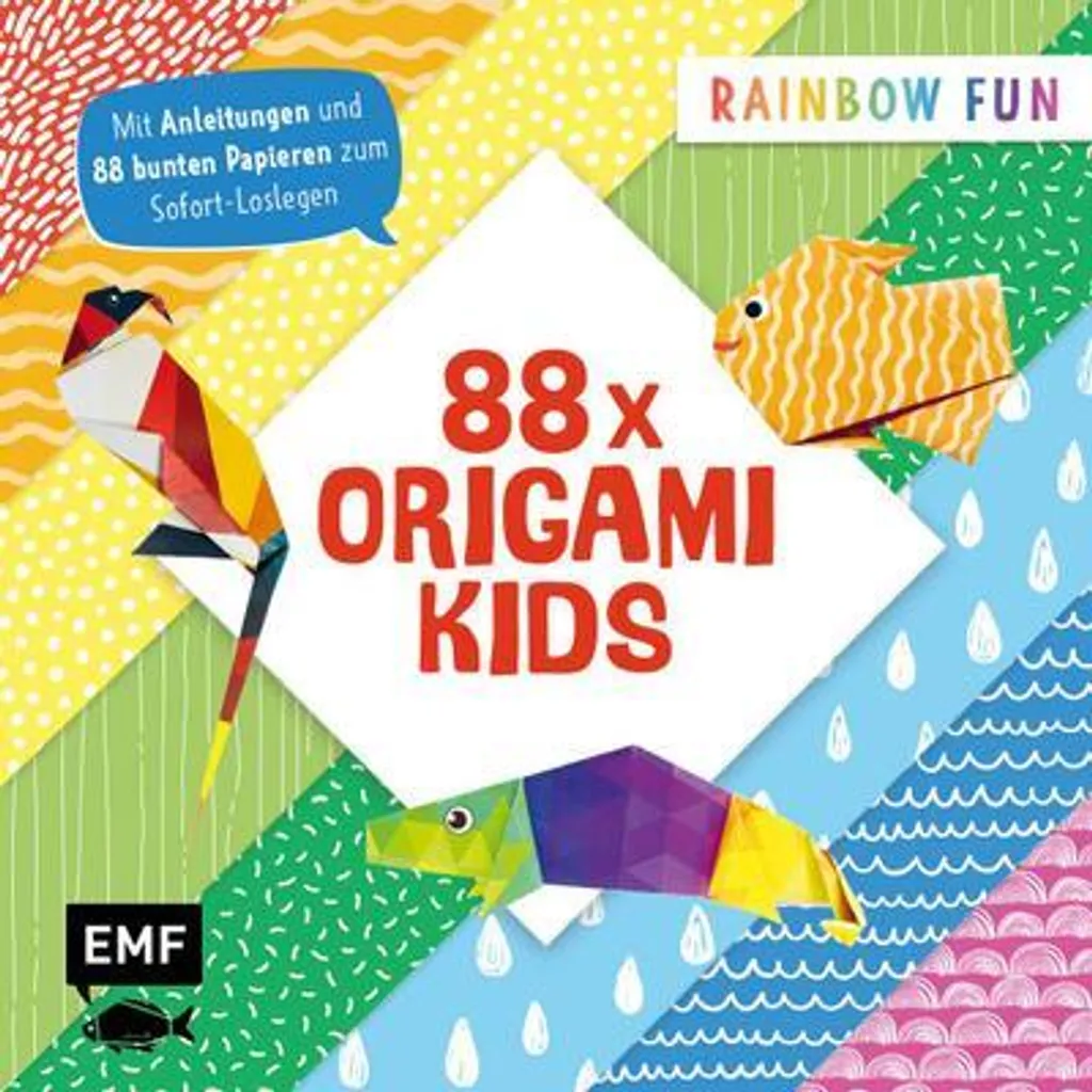 Activité Origami Enfants Rainbow Fun - 88 Feuilles de Pliage Ludique