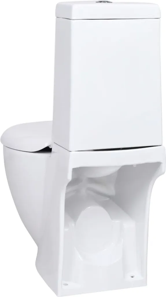 WC à Poser en Céramique Blanche avec Sortie Verticale Modèle S-Trap