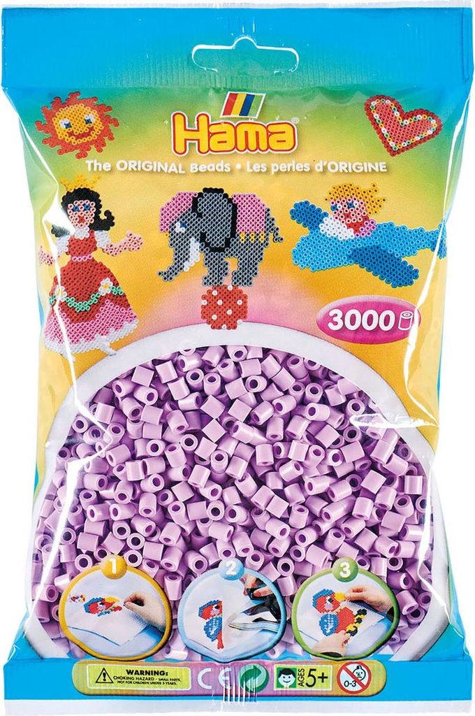 Hama Midi Strijkkralen - Pastel Paars (96), 3000st. Image du produit 