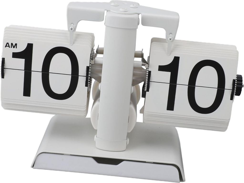 Flip-Down-Uhr, automatisches mechanisches Umblättern für Wohnzimmer, Büro, Retro-Stil