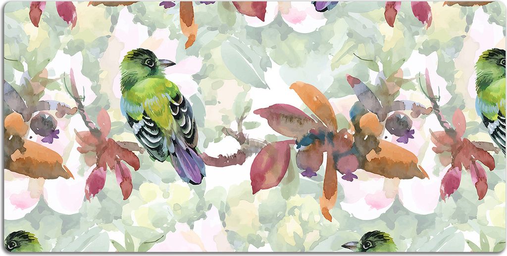 Schreibtischmatte Tischunterlage 100x50 cm Mauspad - Exotische Vögel
