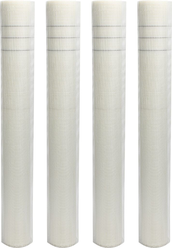 TolleTour 4 Rolle Armierungsgewebe 160g/m² 4x4mm Putzgewebe Glasfasergewebe Gewebe Weiß 200m²