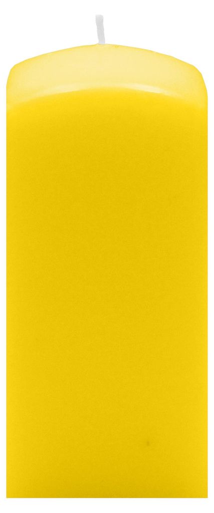 Quader Kerzen Citron Gelb 20 x Ø 6/6 cm, 4 Stück
