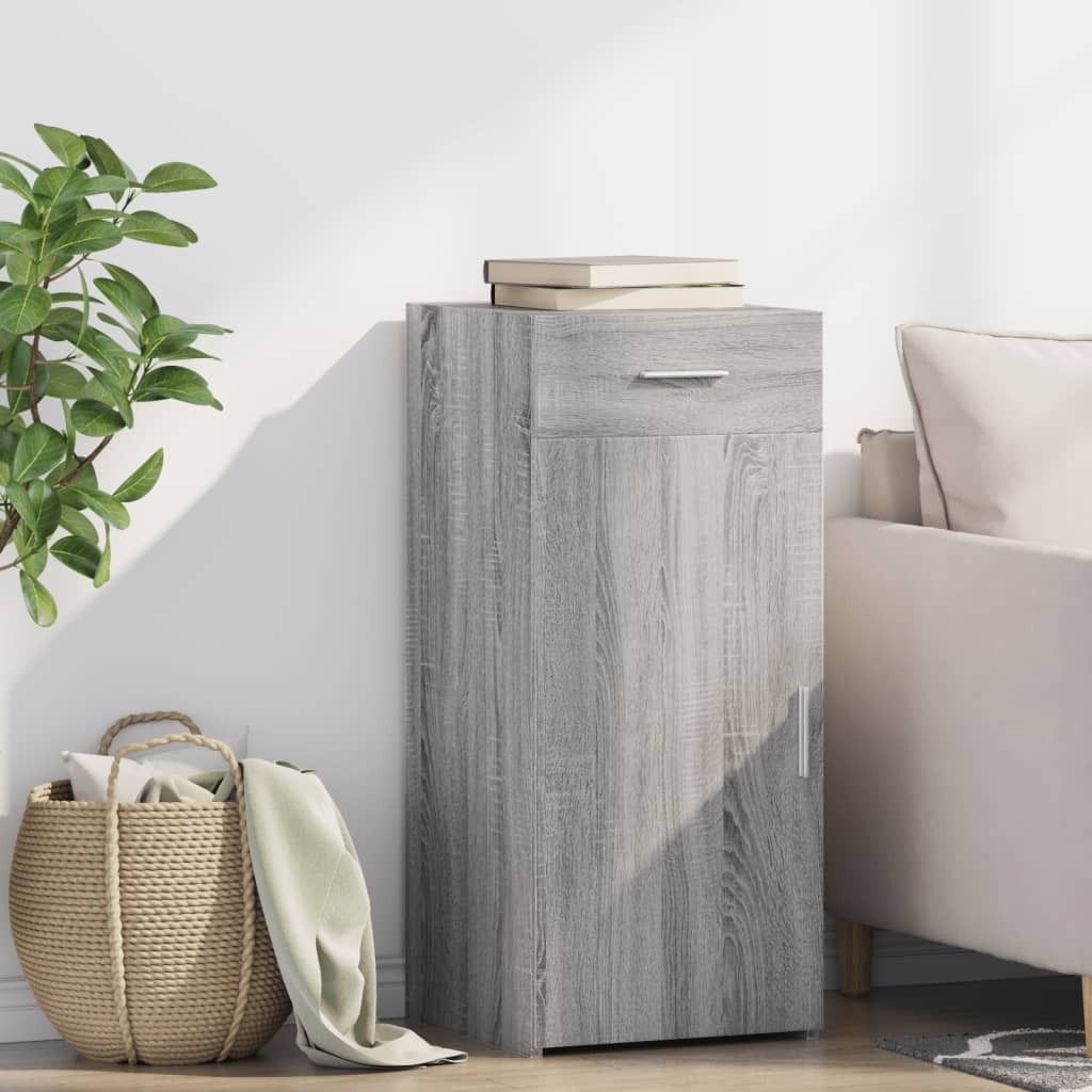 vidaXL Credenza Grigio Sonoma 40x42,5x93 cm Materiale a Immagine del prodotto 