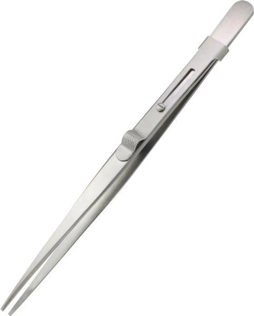 Pincette pointue Krick en acier inox avec fonction de serrage continu