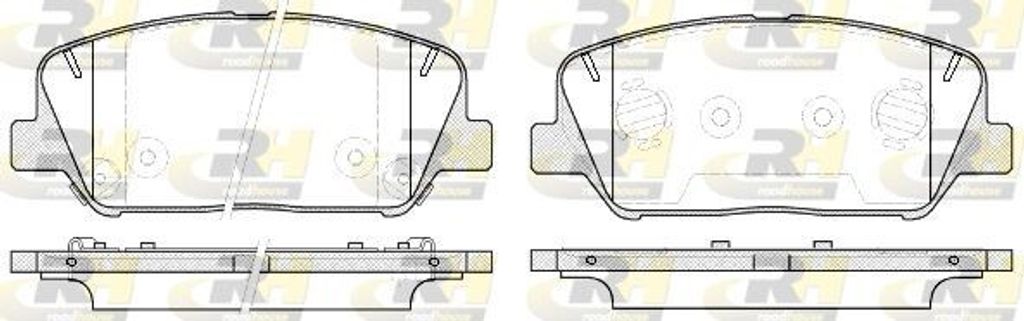 ROADHOUSE Bremsbeläge Satz Vorne Bremsklötze für HYUNDAI i30 (GD) 21398.12