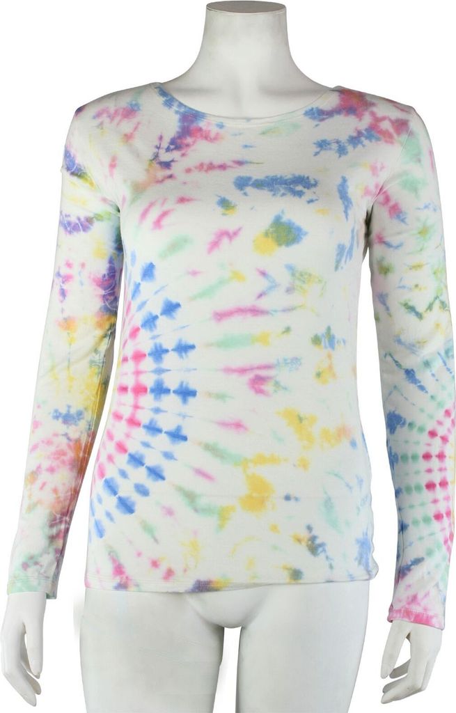 Longsleeve - Batik - Tie dye - Sun - creme - pastell-bunt Produktbild 