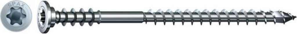 SPAX Justierschraube, 6 x 100mm, 75 Stück, Flachkopf, T-STAR plus T30, Halterillen, 4CUT, WIROX - 4161010601006