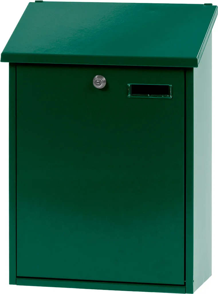 Boîte aux lettres murale vert anglais h 44,5 cm en acier galvanisé
