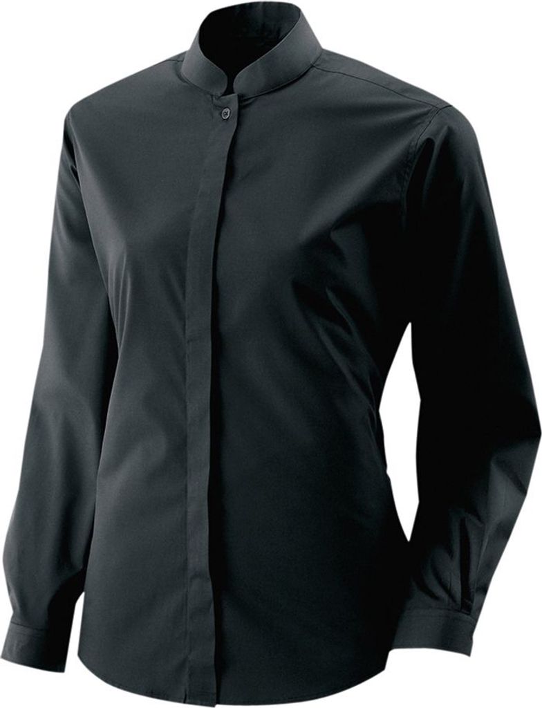 Barbluse langarm Fb. schwarz Gr. 48 : 60% Baumwolle 40% Produktbild 