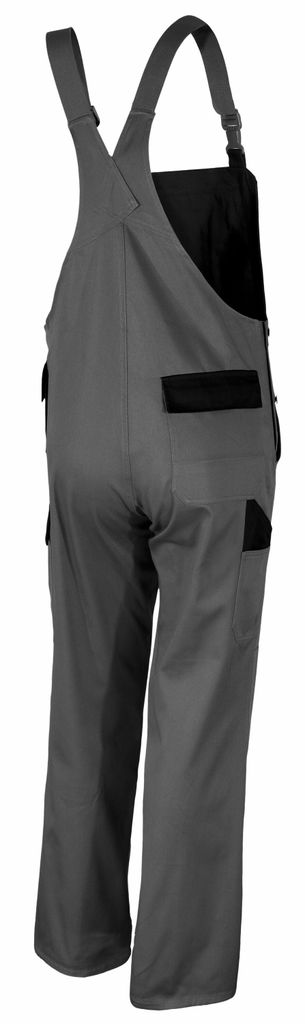 Qualitex Arbeitshose 'PRO'' In Weiß/grau, Größe: 48 - Latzhose MG 245 G