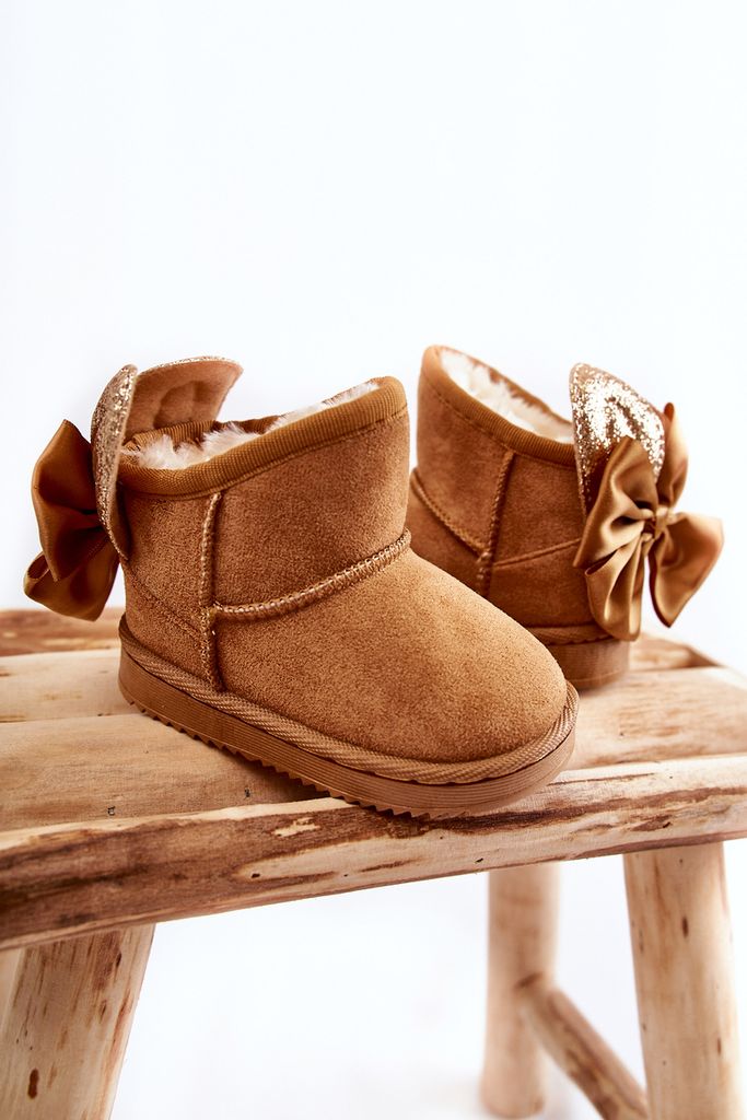 Warme Schneestiefel für Mädchen mit Schleifen Kamel Meriva Produktbild 2