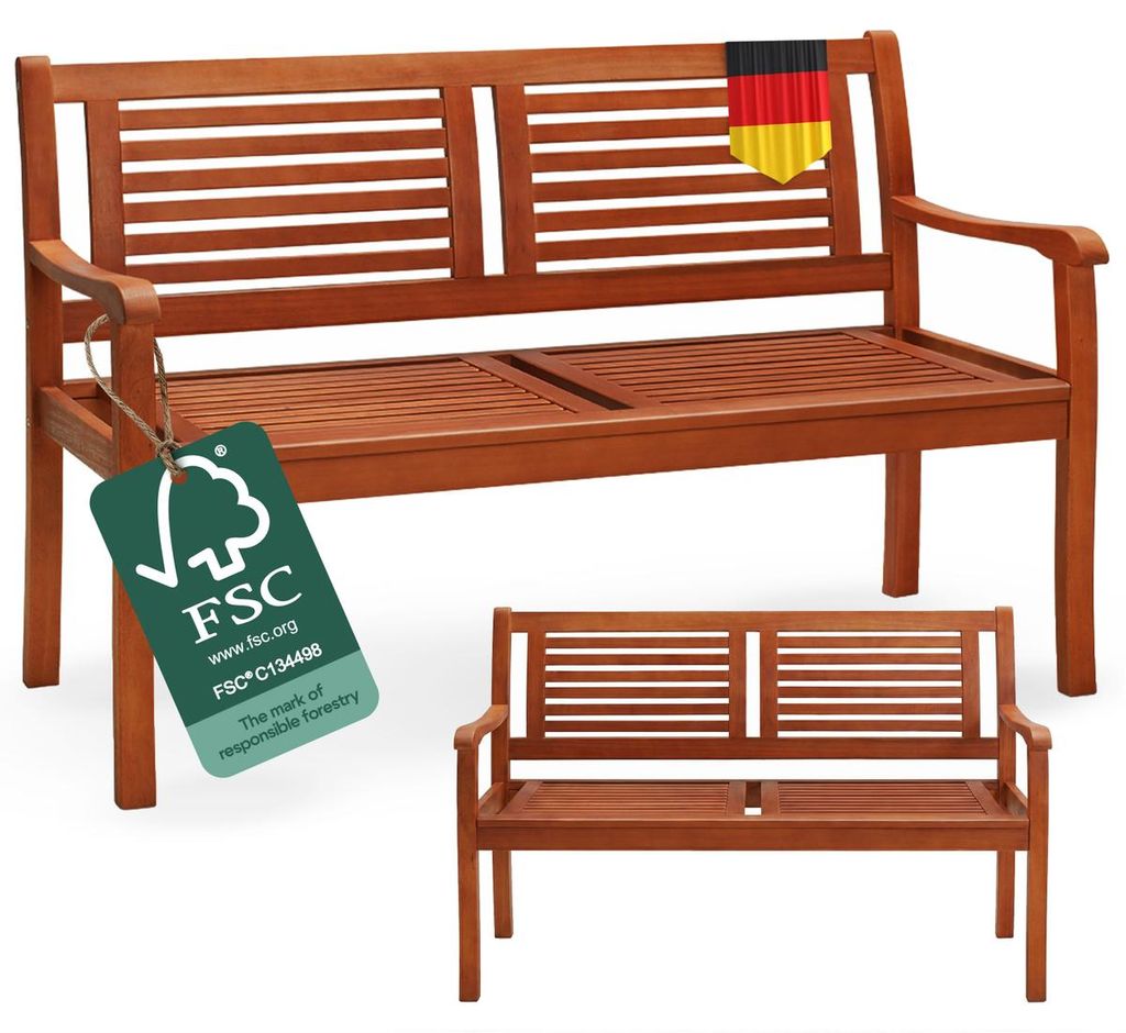 CASARIA® Gartenbank Wetterfest Holz FSC®-zertifiziert 320kg Produktbild 