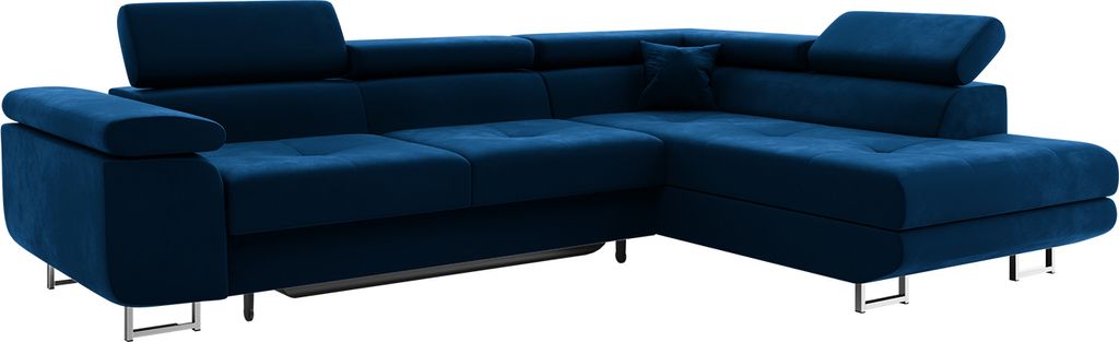 MEBLINI Schlafcouch mit Bettkasten - Ecksofa mit Schlaffunktion - Sofa mit Relaxfunktion und Kopfstützen - Couch L-Form - Eckcouch - Wohnlandschaf...