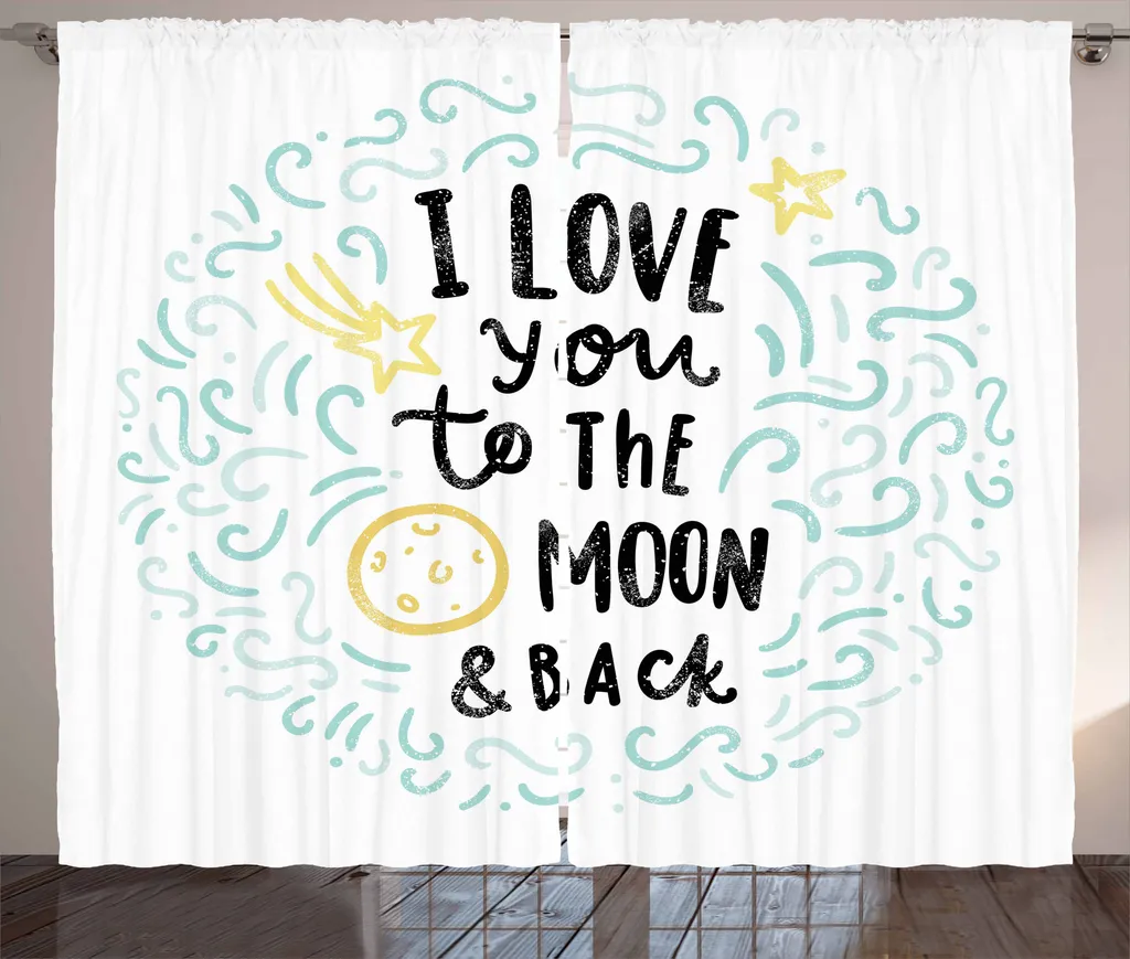 Tenda Rustica ABAKUHAUS 280x175 cm Cartoon Amore per Cameretta