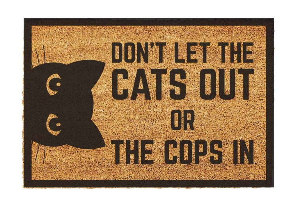 Giftstory Fußmatte Kokos CATS & COPS