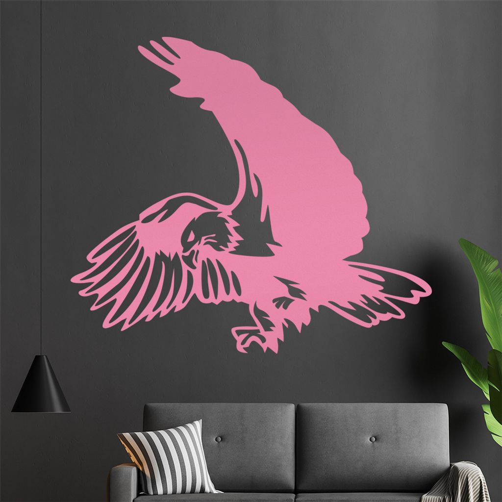 Adler Wandtattoo in 6 Größen - Wandaufkleber Wall Sticker - Dekoration, Küche, Wohnzimmer, Schlafzimmer, Badezimmer