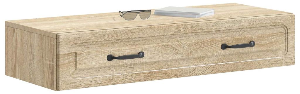 vidaXL Wandmontierter Beistelltisch Sonoma-Eiche 87,5 x 34,5 x 17 cm