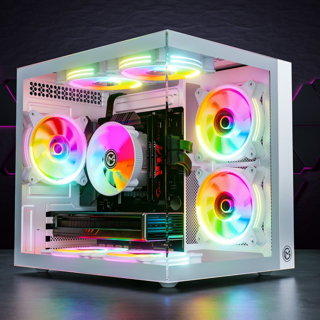 GameMachines HyperCube Snow Edition - Gaming PC - AMD Ryzen Produktbild 1