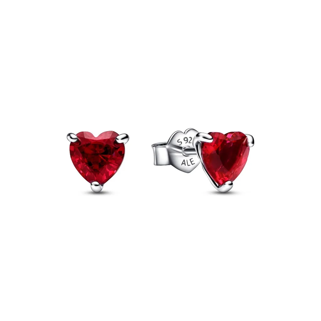 Pandora 292549C01 Orecchini Donna Cuore Rosso Argento Sterling