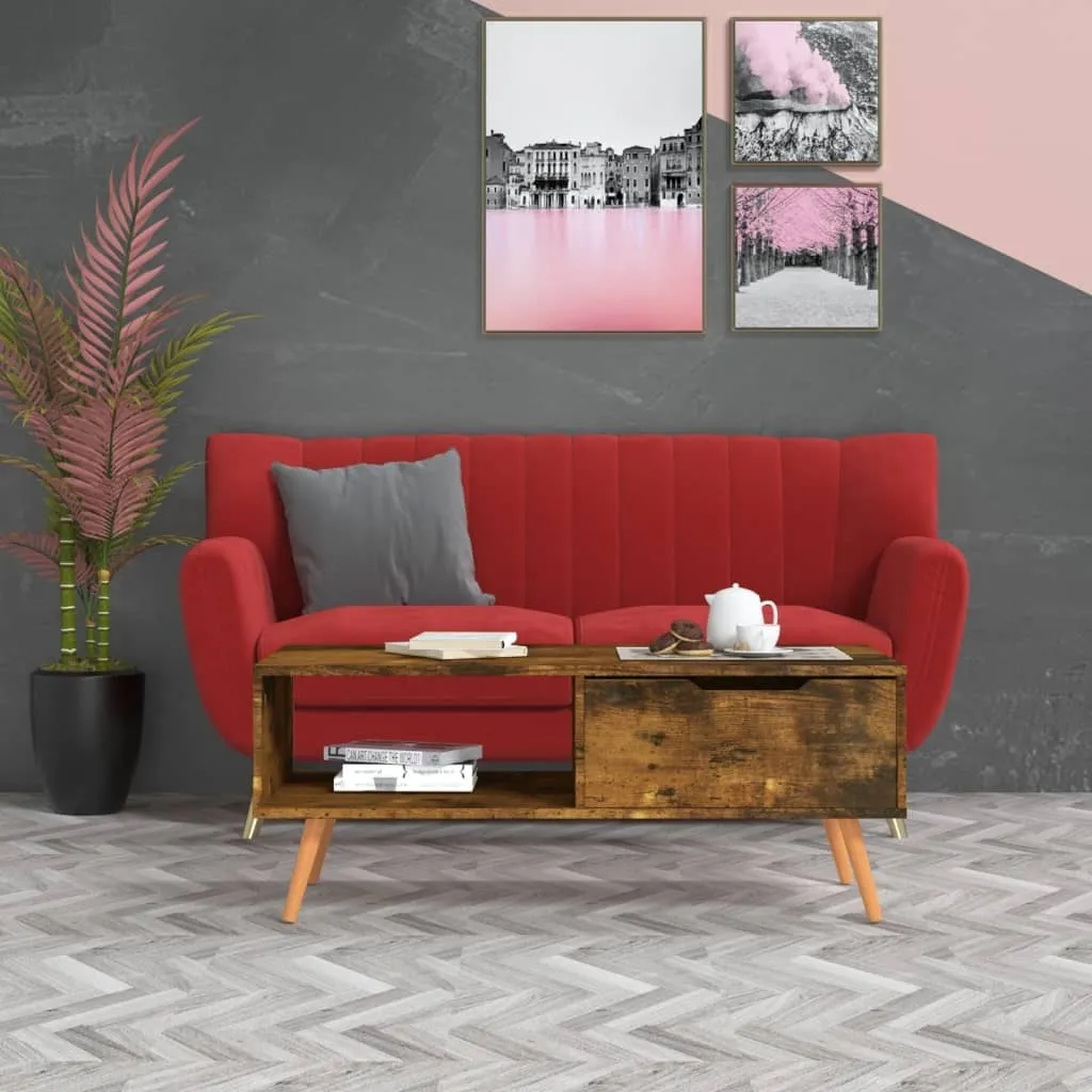Tavolino Living Rovere Fumo 100cm - Il Must-Have per un Salotto Insta-Ready