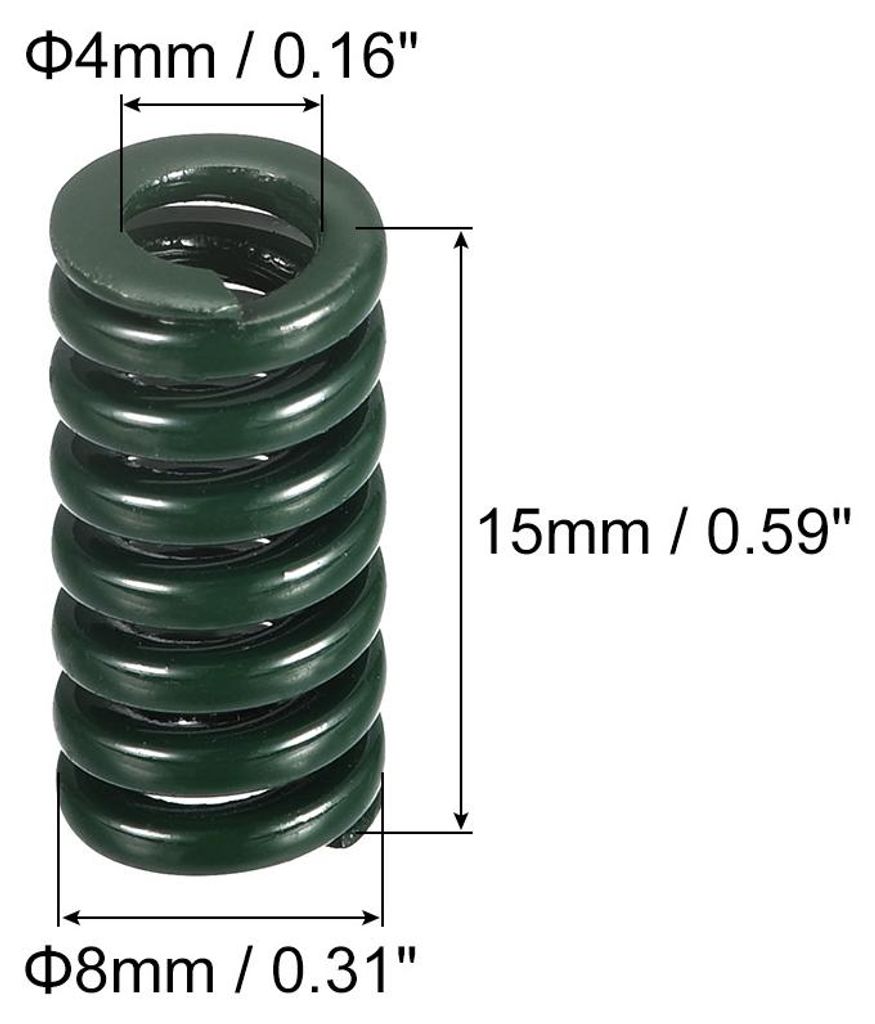 6 Stš¹ck 3D Druckfeder Feder Druckfedern Federn Zugfeder Zugfedern 8mm Au?endurchm 15mm Lange Spiral Pr?gung Kompressionsform Druckform Feder fš...