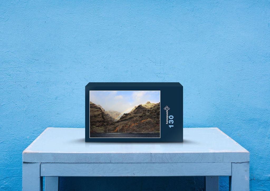 hansepuzzle 33367 - Regenbogen Puzzle, 130 Teile, Natur, 28,7 x 20,0cm mit hochwertiger Aufbewahrung, Kartonbox und wiederverschließbarem Beutel