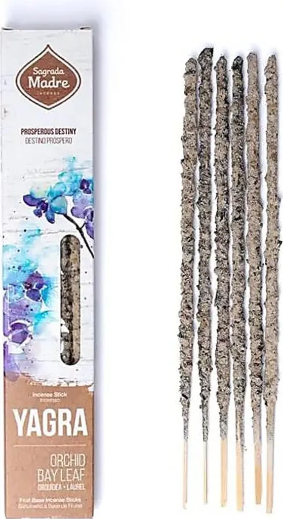 Encens Yagra et Orchidées Sagrada Madre - Artisanat Naturel Lot de 2